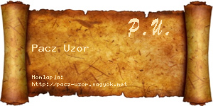 Pacz Uzor névjegykártya